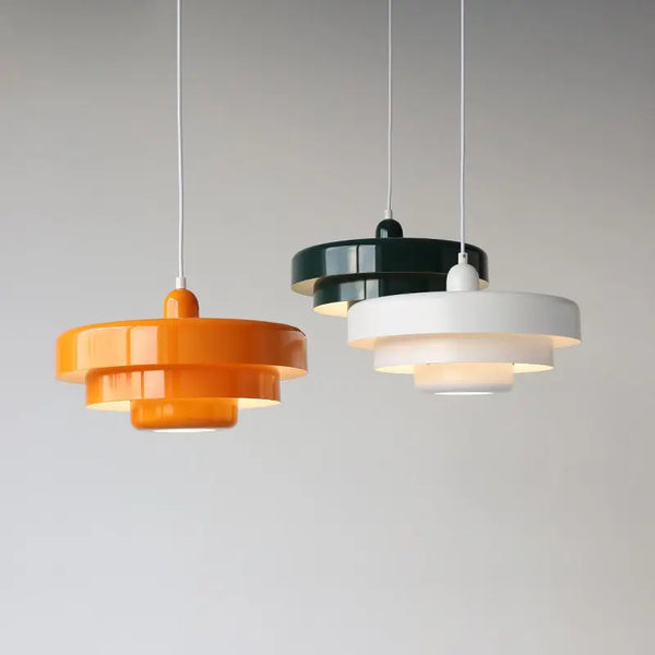 Suspension DANOIS rétro - Orange, blanc et vert BB'art meuble & déco