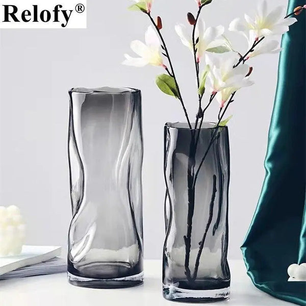 Household Large Creative Glass Flower Vase Sunflower Tulip  Rose Vases Flower Growers Family Living Room Table Decoration Crafts - BB'art meuble & déco